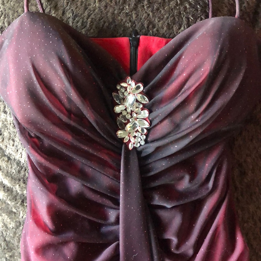 Red Ombré Prom Dress